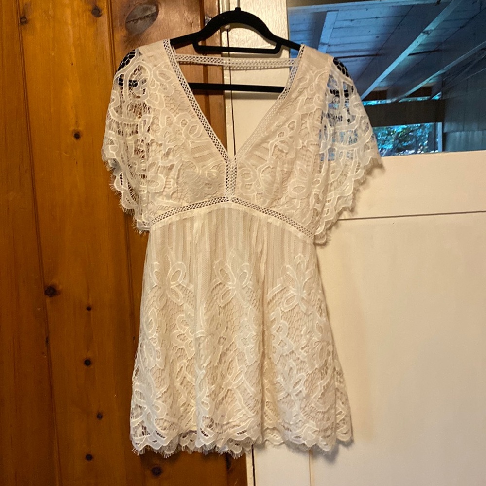 Tobi White and Cream Mini dress
